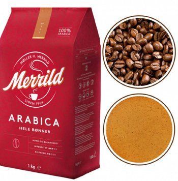 Кава "Lavazza" Merrild Arabica 100% (зерно) 1кг х6шт SWEET00053 фото